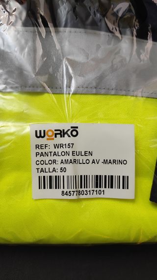 Pantalón Trabajo WORKO WR157 - Talla 50