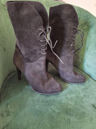 Botines negros tacón fino