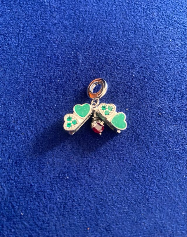 Charm abalorio Trébol Mariquita pulsera pandora