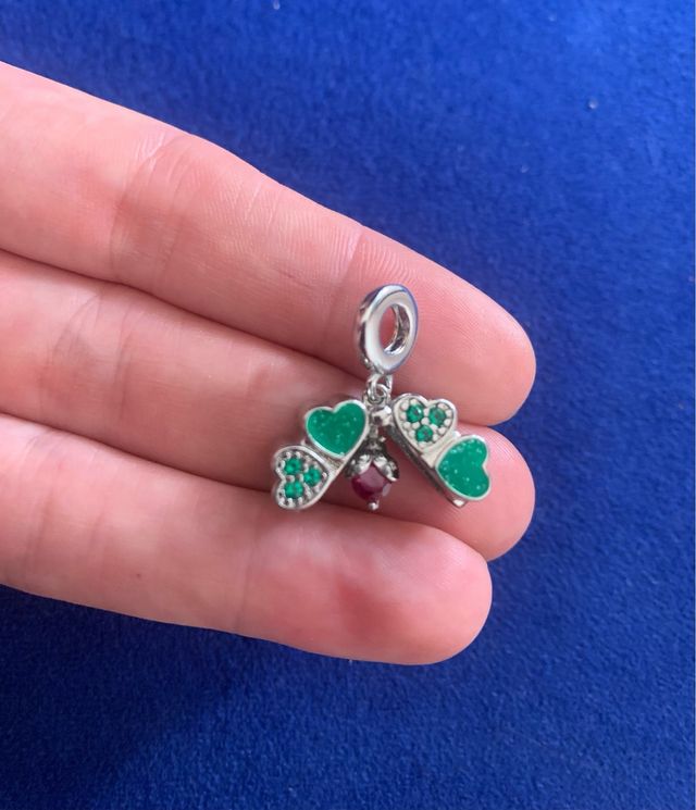 Charm abalorio Trébol Mariquita pulsera pandora