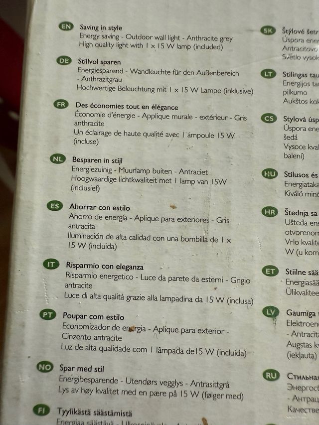 Lámpara de pared Philips