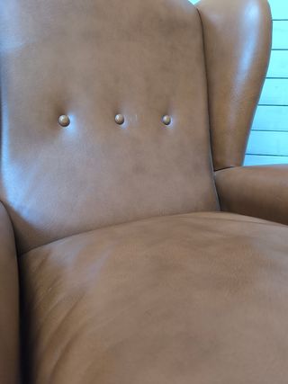 Sillón piel orejero. Vibtage