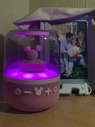 Altavoz Bluetooth Disney Rosa Luz RGB Portátil
