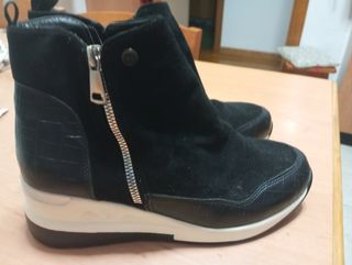 Botas negras mujer cremallera
