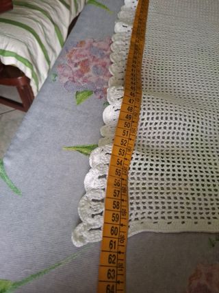 Tendina filet ricamo cotone bianco
