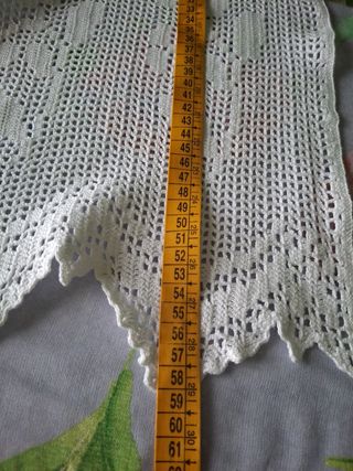Tendina filet ricamo cotone bianco