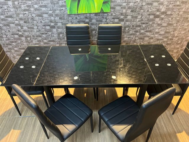 OFERTA Mesa Extensible+6sillas polipiel #nuevo