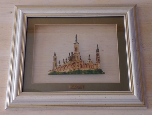 CUADRO CON ESMALTE DE EL PILAR ZARAGOZA DE ALAIZA
