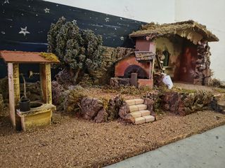 Presepe artigianale in sughero