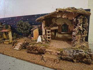 Presepe artigianale in sughero