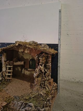 Presepe artigianale in sughero