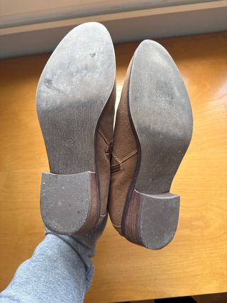 Botines marrón ante - Tacon bajo