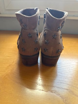 Botines marrón ante - Tacon bajo