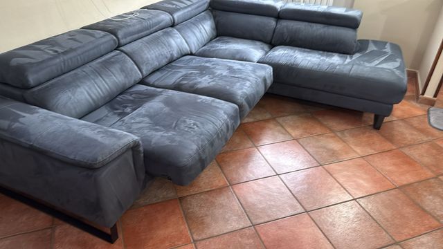 Divano artigianale su misura microfibra