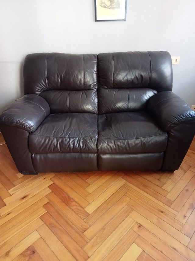 Sofá negro biplaza