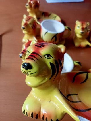 Tazzine caffè con piattino a forma TIGRE