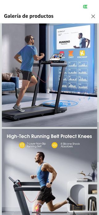 Cinta correr plegable - Alta tecnología
