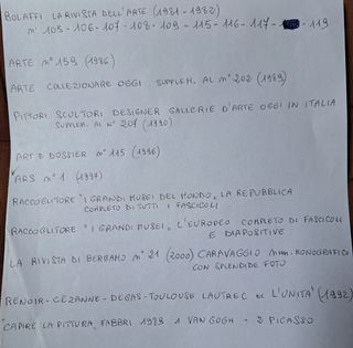 Bolaffi Arte ed altre riviste a tema