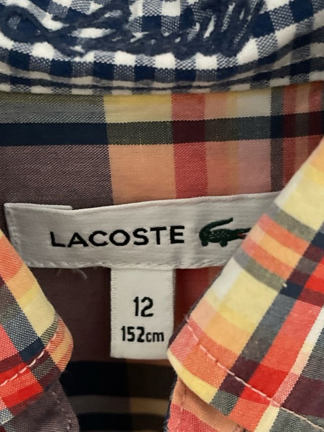 Camisa Lacoste niño multicolor talla 12años