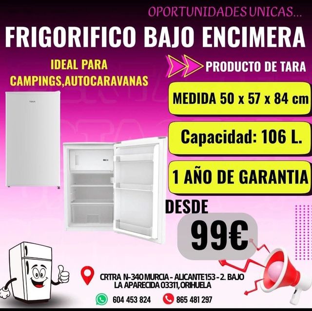 Frigorífico bajo encimera 