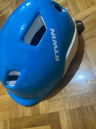 Casco bici niño B'Twin azul