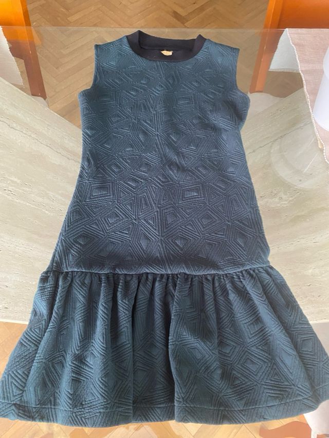 Vestido tejido verde oliva