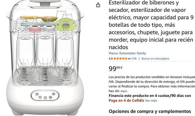 Esterelizador de Biberones (NUEVO SIN ESTRENAR)
