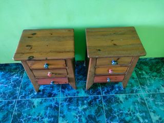 Mesitas noche madera maciza estilo mexicano