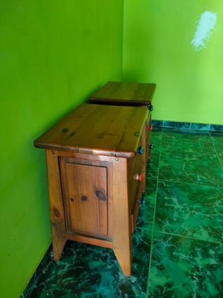 Mesitas noche madera maciza estilo mexicano