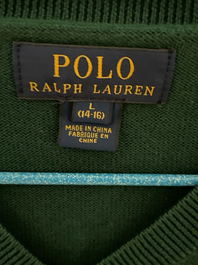 Jerséi Polo Ralph Lauren Verde - Talla L (14-16)a