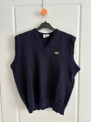 Gilet Lacoste nero vintage Tg. M/L