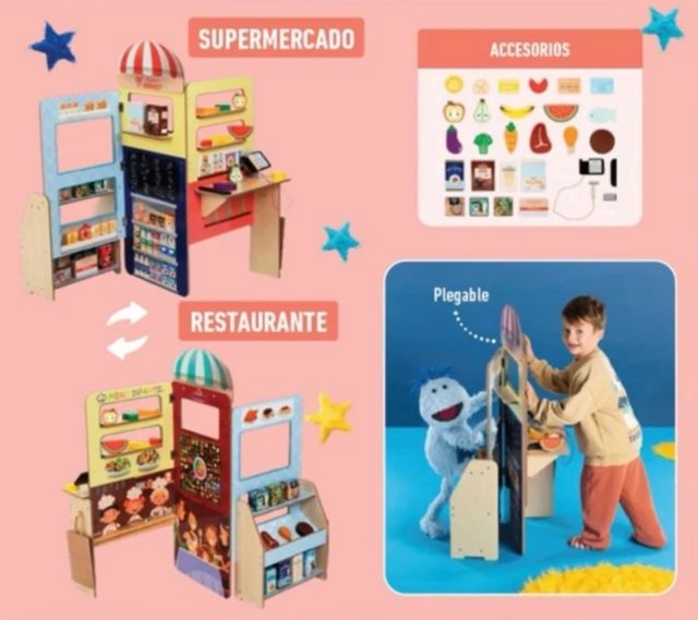 Restaurante supermercado juguete madera  Aldi