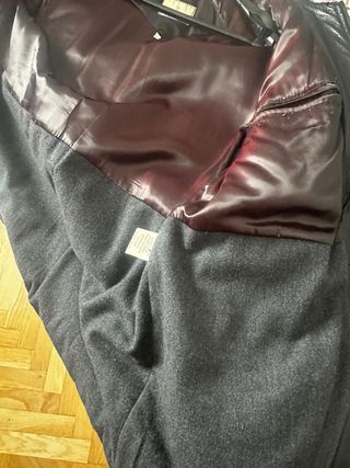 Abrigo hombre negro piel natural ovino - Talla 54