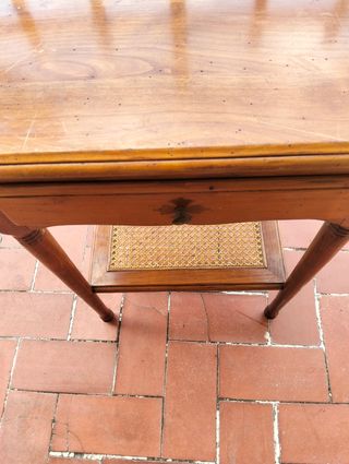 Mesita noche antigua de madera | Joyero.