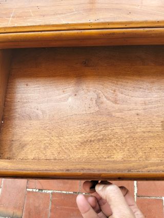 Mesita noche antigua de madera | Joyero.