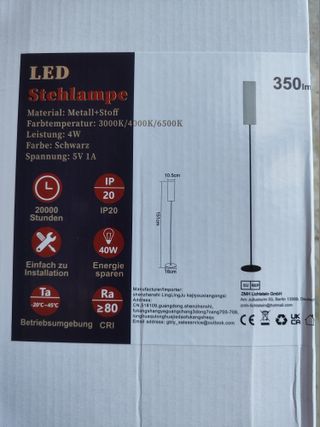 Lampada da terra LED 150cm USB - Nuova