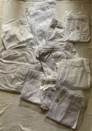 lote de 13 Pantalones blanco varios