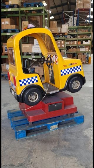 Maquina infantil recreativa taxi biplaza