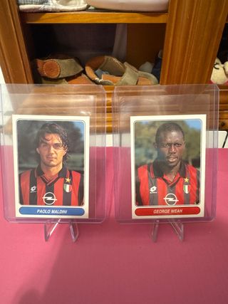 Cromos Panini Maldini & Weah