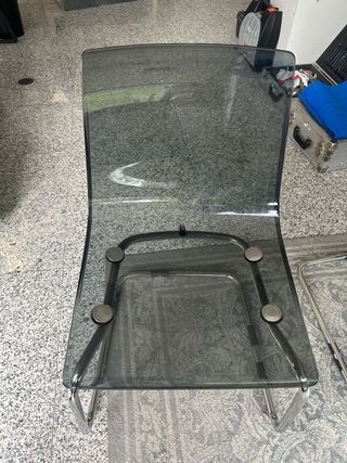 Mesa Tulip + 4 sillas transparentes