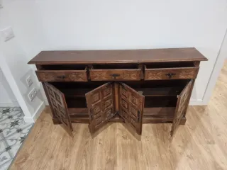 Alacena baja de madera para cocina