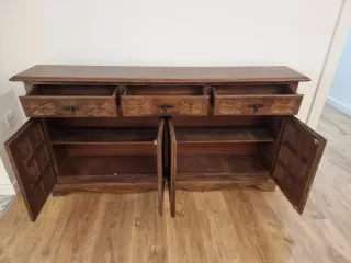 Alacena baja de madera para cocina