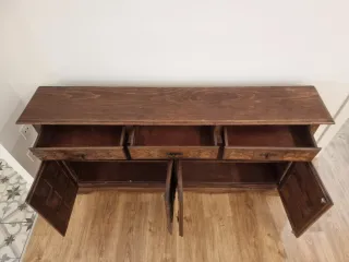 Alacena baja de madera para cocina