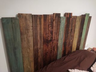 Cabecero cama madera multicolor