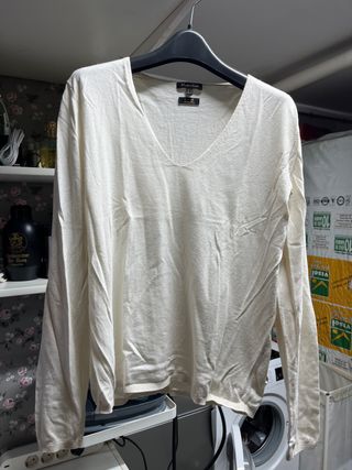 Jersey Massimo Dutti blanco - Talla M