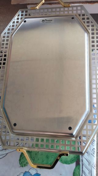 Vassoio inoxpran vintage oro 24k