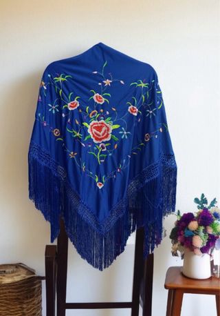 Mantoncillo azul electrico flor