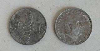 Moneda 50 céntimos Franco - España