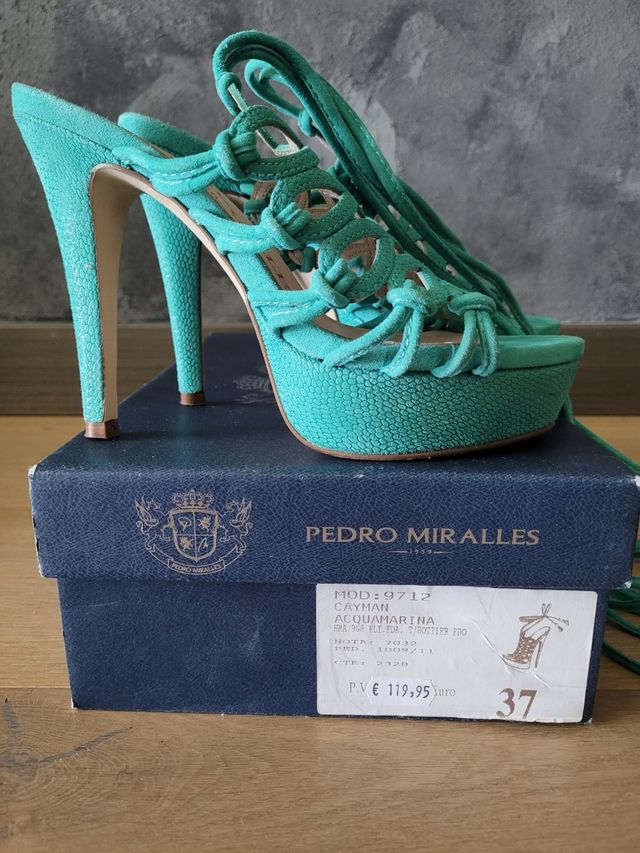 Sandalias Pedro Miralles turquesa 37
