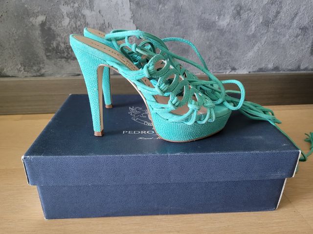 Sandalias Pedro Miralles turquesa 37